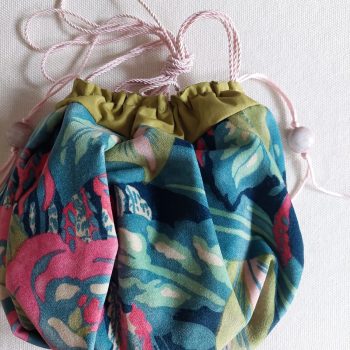 Sacchetto fantasia con rosa